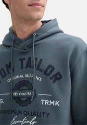 TOM TAILOR Kapuzensweatshirt Hoodie dunkelblau/schwarz/weiß