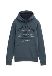 TOM TAILOR Kapuzensweatshirt Hoodie dunkelblau/schwarz/weiß