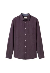 TOM TAILOR Langarmhemd Lila/Rosa/Dunkelrot