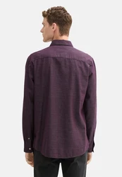 TOM TAILOR Langarmhemd Lila/Rosa/Dunkelrot