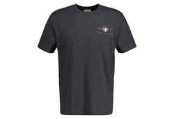 Gant T-Shirt Herren Regular Shield Dunkelgrau/Grau/Hellgrau