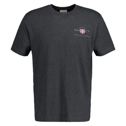 Gant T-Shirt Herren Regular Shield Dunkelgrau/Grau/Hellgrau