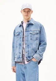 Blouson TRAAKA Herren Jeansjacke aus recycelter Baumwolle (1-St) Oversized Fit