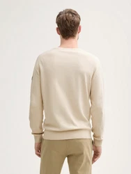 TOM TAILOR Strickpullover Khaki/Beige