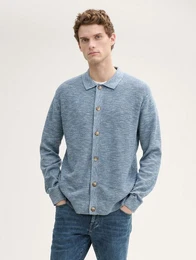 Cardigan Strickjacke mit Kentkragen