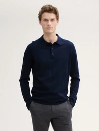 Strickpullover Softtouch Strickpolo mit Seide
