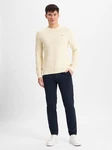 Gant Rundhalspullover Khaki/Beige/Creme