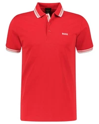 BOSS Poloshirt 'Paddy' knallrot/wei