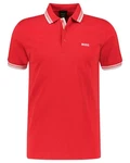 BOSS Poloshirt 'Paddy' knallrot/wei