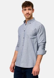 Indicode Langarmhemd Kepner Grau/Hellblau/Blau/Dunkelblau
