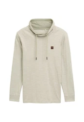 TOM TAILOR Langarmshirt Longsleeve Khaki/Grau/Beige
