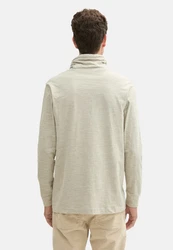 TOM TAILOR Langarmshirt Longsleeve Khaki/Grau/Beige