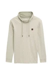 TOM TAILOR Langarmshirt Longsleeve Khaki/Grau/Beige