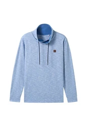 TOM TAILOR Langarmshirt Longsleeve Hellblau/Blau/Grau