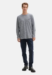 TOM TAILOR Langarmshirt Longsleeve Hellgrau/Grau/Dunkelgrau