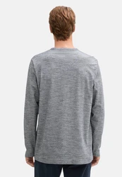 TOM TAILOR Langarmshirt Longsleeve Hellgrau/Grau/Dunkelgrau