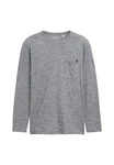 TOM TAILOR Langarmshirt Longsleeve Hellgrau/Grau/Dunkelgrau