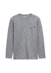 TOM TAILOR Langarmshirt Longsleeve Hellgrau/Grau/Dunkelgrau