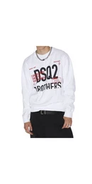 Rundhalspullover DSQ2 Brother Sweatshirt Wei Herren