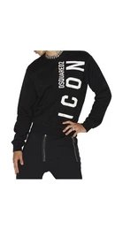 Rundhalspullover Be Icon Sweatshirt Schwarz Herren