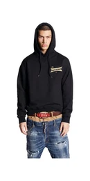 Rundhalspullover Cool Hoodie Schwarz Herren