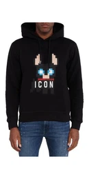 Rundhalspullover Ciros Pixelated Charm Icon Hoodie Schwarz Herren