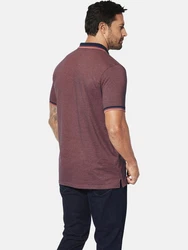 Jan Vanderstorm Poloshirt HERFINN mit Brustprint Dunkelrot/Bordeaux/Rot