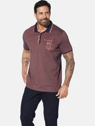 Poloshirt HERFINN mit groem Brustprint