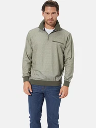 Babista Sweatshirt ELANDOR mit Umlegekragen Khaki/Dunkelgrün/Grün