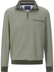 Babista Sweatshirt ELANDOR mit Umlegekragen Khaki/Dunkelgrün/Grün