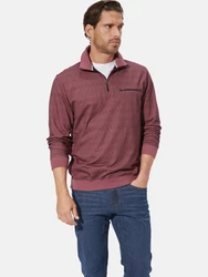 Babista Sweatshirt ELANDOR mit Umlegekragen Bordeaux/Dunkelrot/Rot