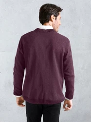 Sieh an! Strickjacke Bordeaux/Dunkelrot/Lila/Fliederfarben