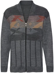 Sieh an! Strickjacke Grau