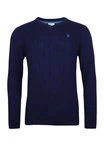 U.S. Polo Assn Strickpullover V-Neck Sweater Dunkelblau/Blau