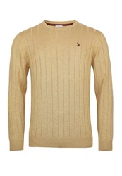 U.S. Polo Assn Strickpullover R-Neck Sweater Gelb/Beige/Gold/Khaki/Orange/Braun
