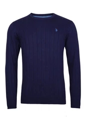 U.S. Polo Assn Strickpullover R-Neck Sweater Dunkelblau/Blau