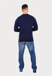 U.S. Polo Assn Strickpullover R-Neck Sweater Dunkelblau/Blau