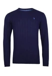 U.S. Polo Assn Strickpullover R-Neck Sweater Dunkelblau/Blau