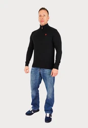 U.S. Polo Assn Troyer Pullover Half Zip Schwarz/Rot