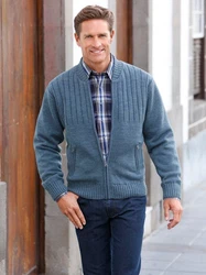 Witt Strickjacke Blau/Grau/Dunkelblau/Hellblau
