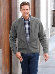 Witt Strickjacke Dunkelgrau/Grau/Hellgrau