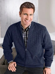 Witt Strickjacke Dunkelblau/Hellblau/Blau