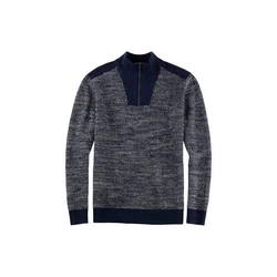 OLYMP Rundhalspullover modern fit Dunkelblau/Grau/Blau