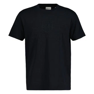 Gant T-Shirt REG TONAL SHIELD T-SHIRT Schwarz