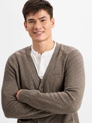 Gant Strickjacke Khaki/Braun/Beige/Grau