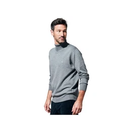 Rundhalspullover uni regular fit (1-tlg)