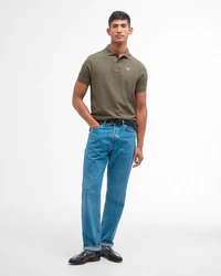 Barbour Poloshirt Polo Tartan Pique Dunkelgrün/Khaki