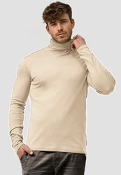 Indicode Rollkragenpullover Eagon Khaki/Beige