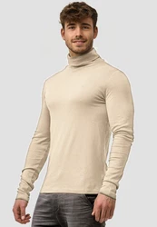 Indicode Rollkragenpullover Eagon Khaki/Beige
