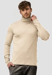 Indicode Rollkragenpullover Eagon Khaki/Beige